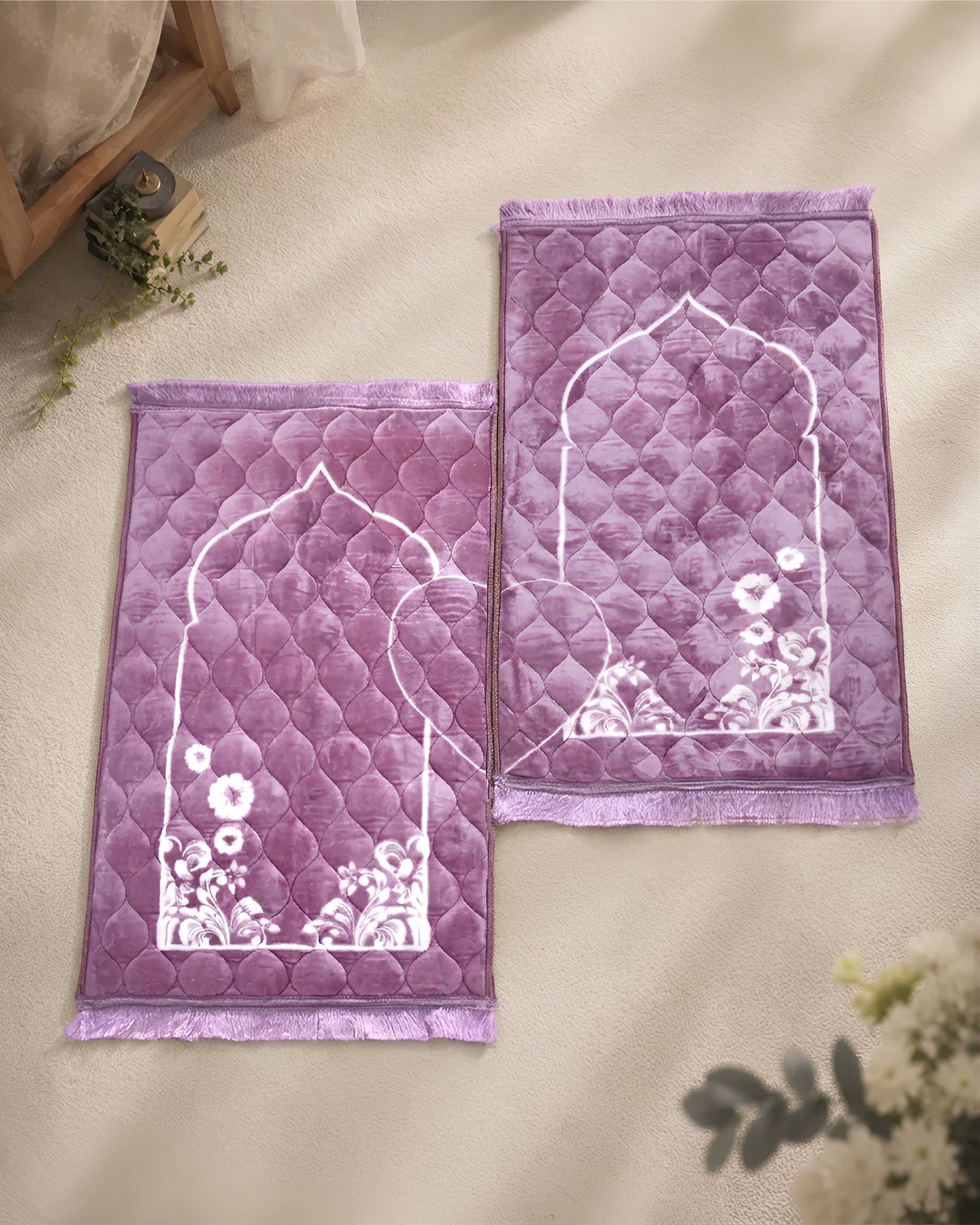 Couple Prayer Mat- Mawaddah Plushmink Premium