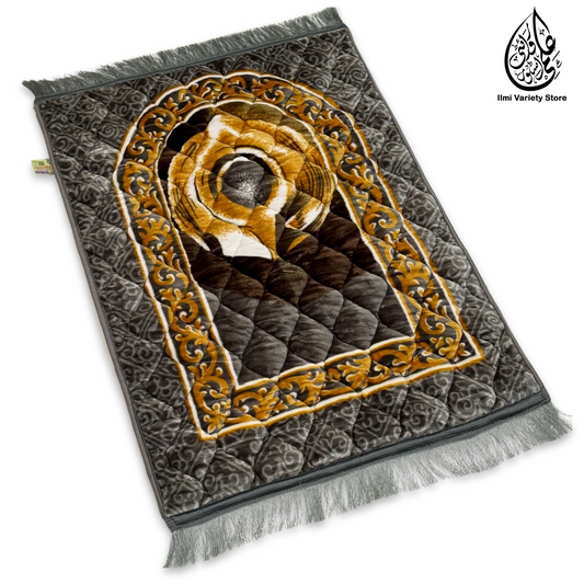 Hajre Aswad Premium Prayer Mat™ | Comfit Collection | Charcoal Grey