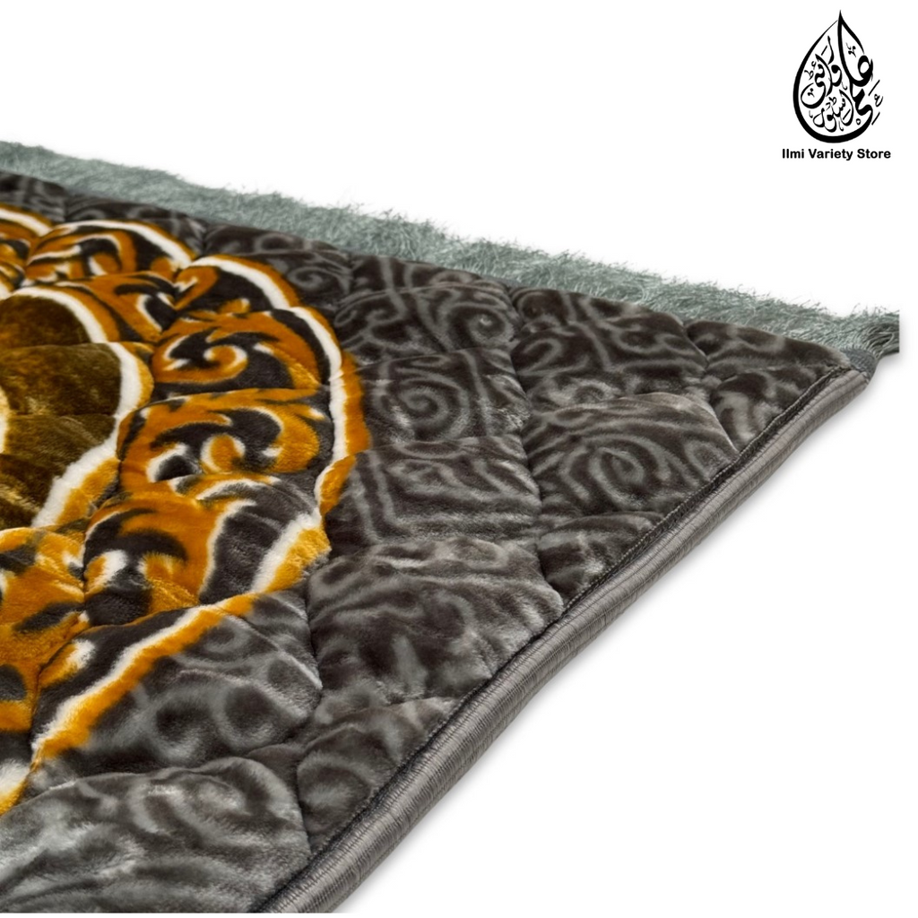 Hajre Aswad Premium Prayer Mat™ | Comfit Collection | Charcoal Grey Ilmi Variety Store