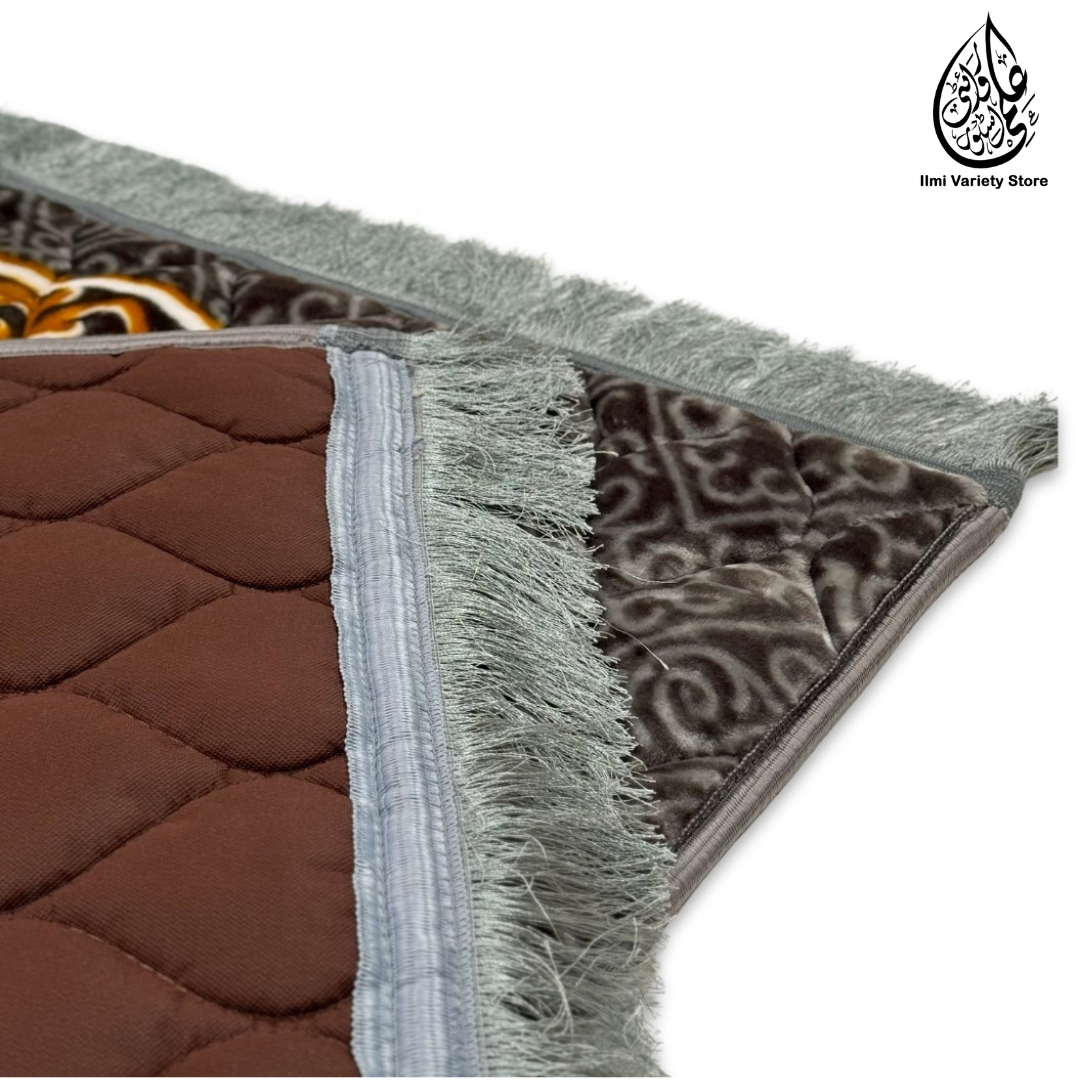 Hajre Aswad Premium Prayer Mat™ | Comfit Collection | Charcoal Grey Ilmi Variety Store