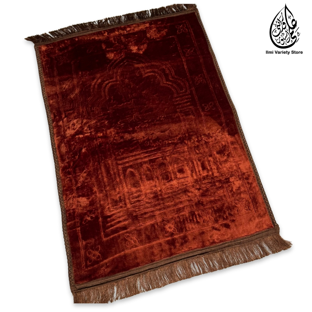 Taqwa Premium Prayer Mat™ | Comfit Pro Collection | Brown Ilmi Variety Store