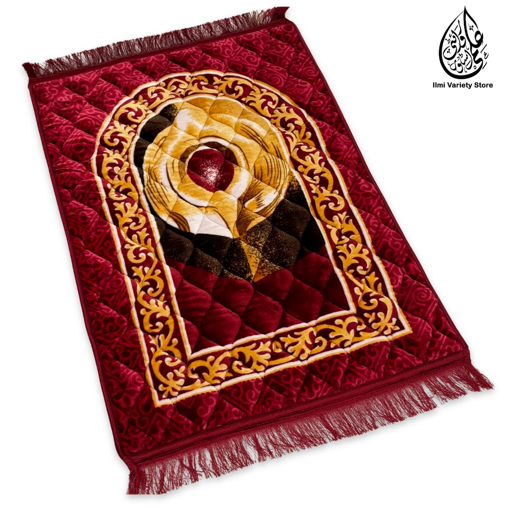 Hajre Aswad Premium Prayer Mat™ | Comfit Collection | Red Ilmi Variety Store