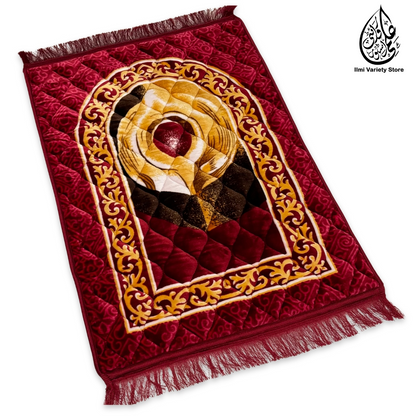 Hajre Aswad Premium Prayer Mat™ | Comfit Collection | Red