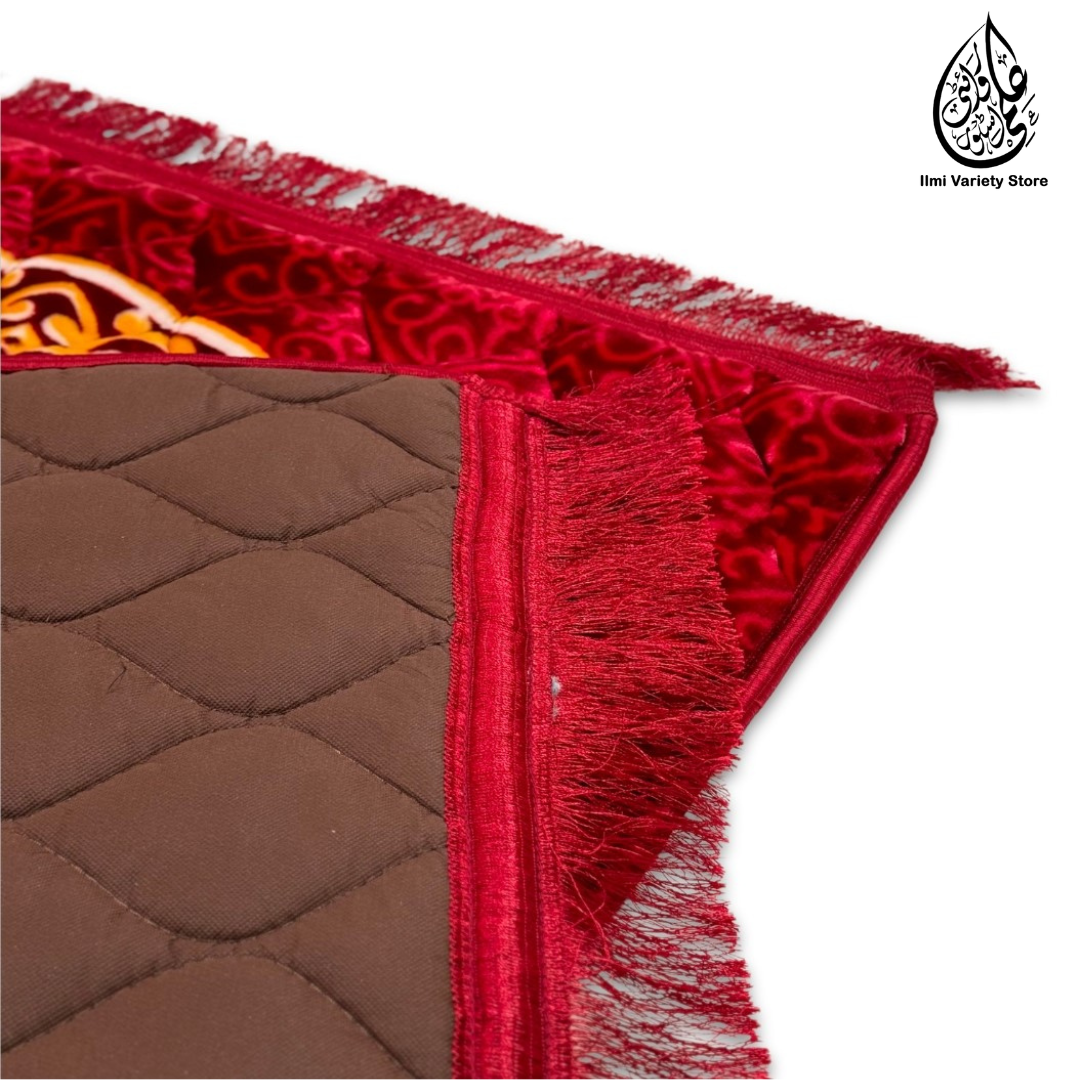 Hajre Aswad Premium Prayer Mat™ | Comfit Collection | Red