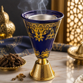 Royal Blue & Gold Bakhoor Burner Ilmi Variety Store