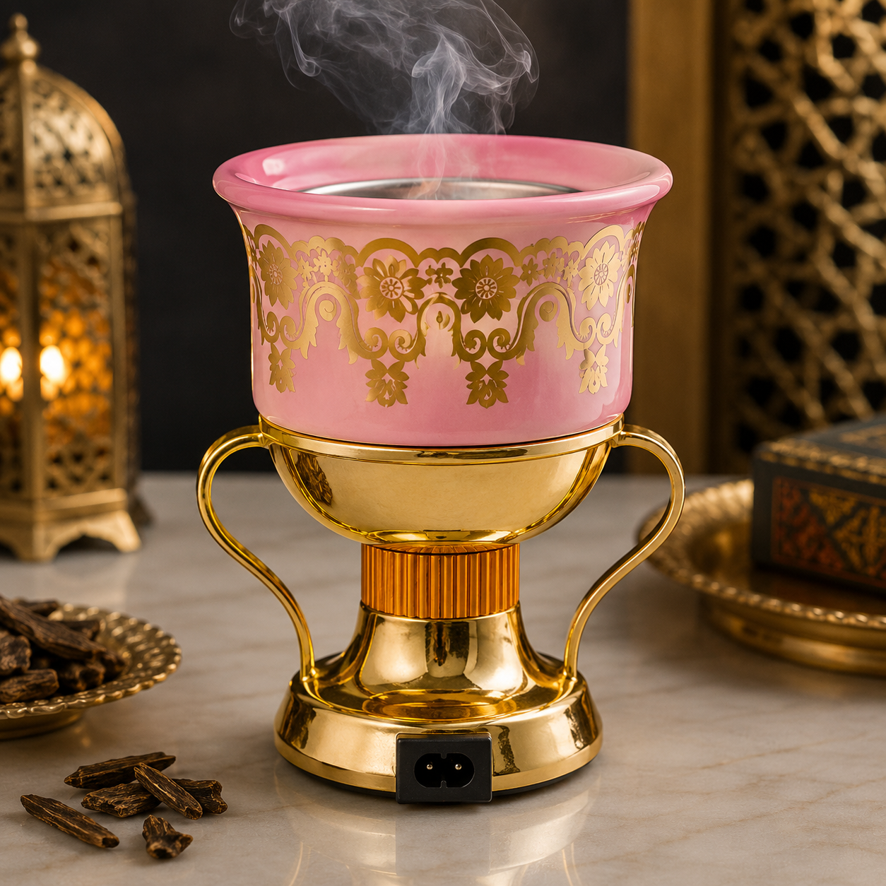 Luxury Pink Arabic Bakhoor Burner Ilmi Variety Store