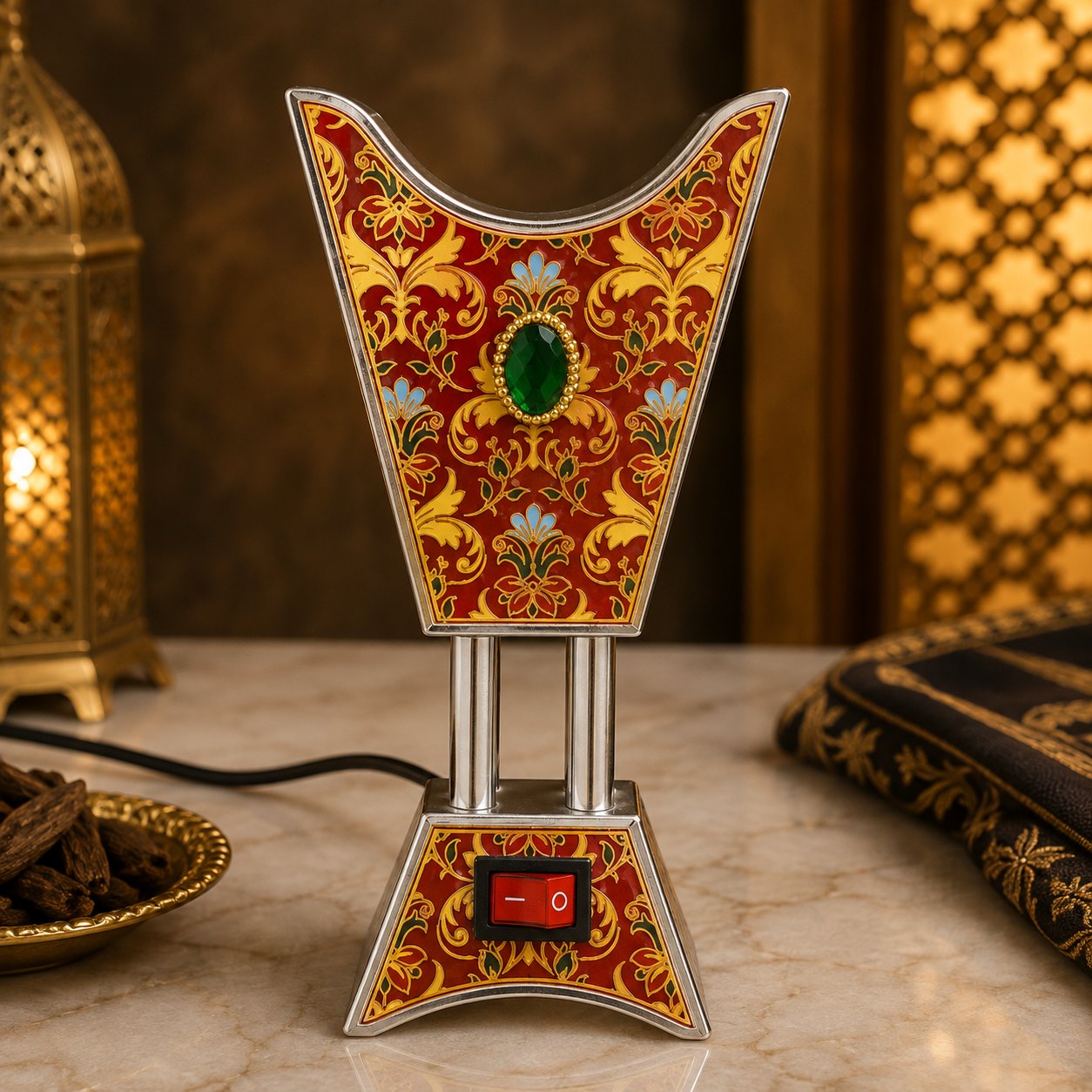 Royal Red & Gold Electric Bakhoor Burner Ilmi Variety Store