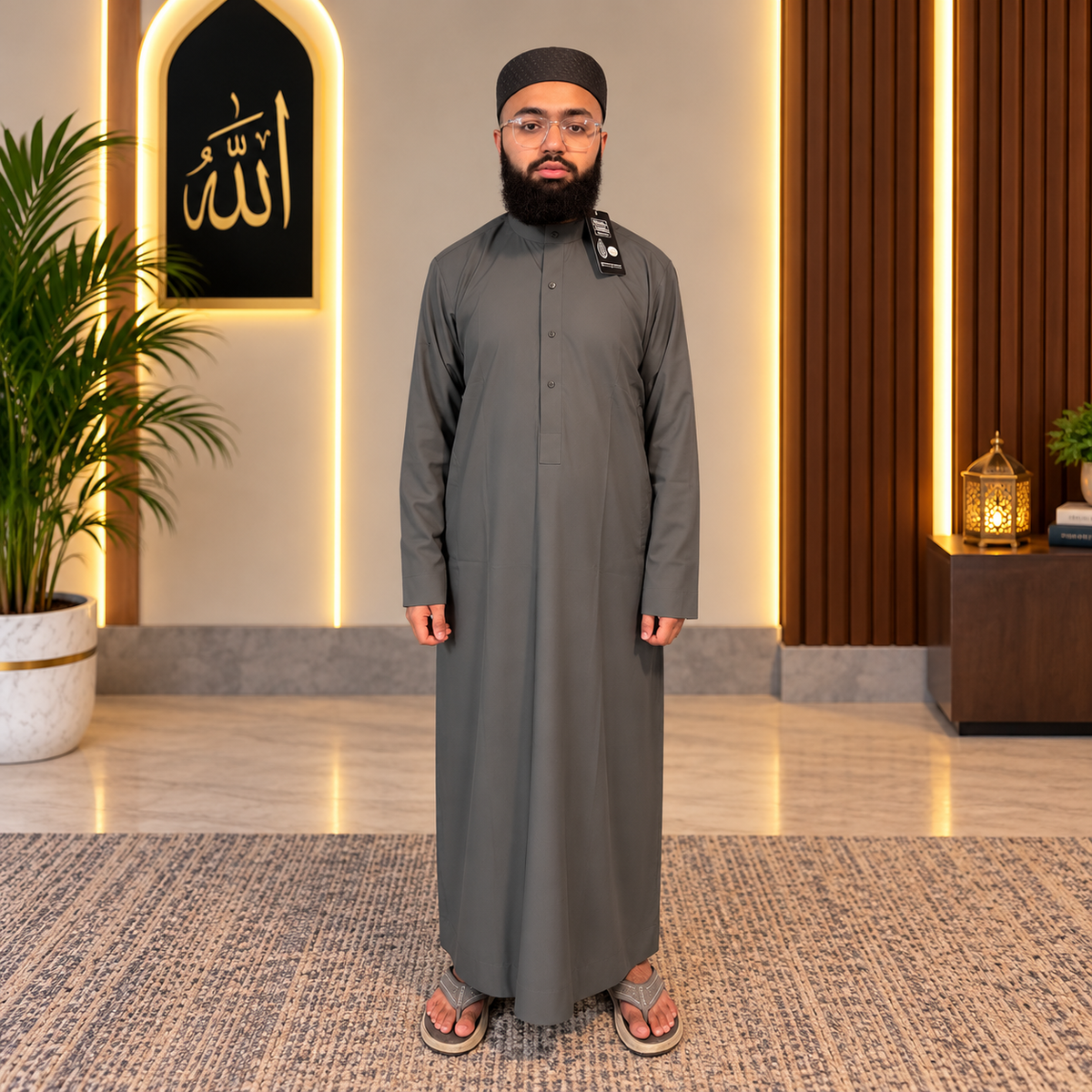 Men’s Premium Grey Thobe Ilmi Variety Store