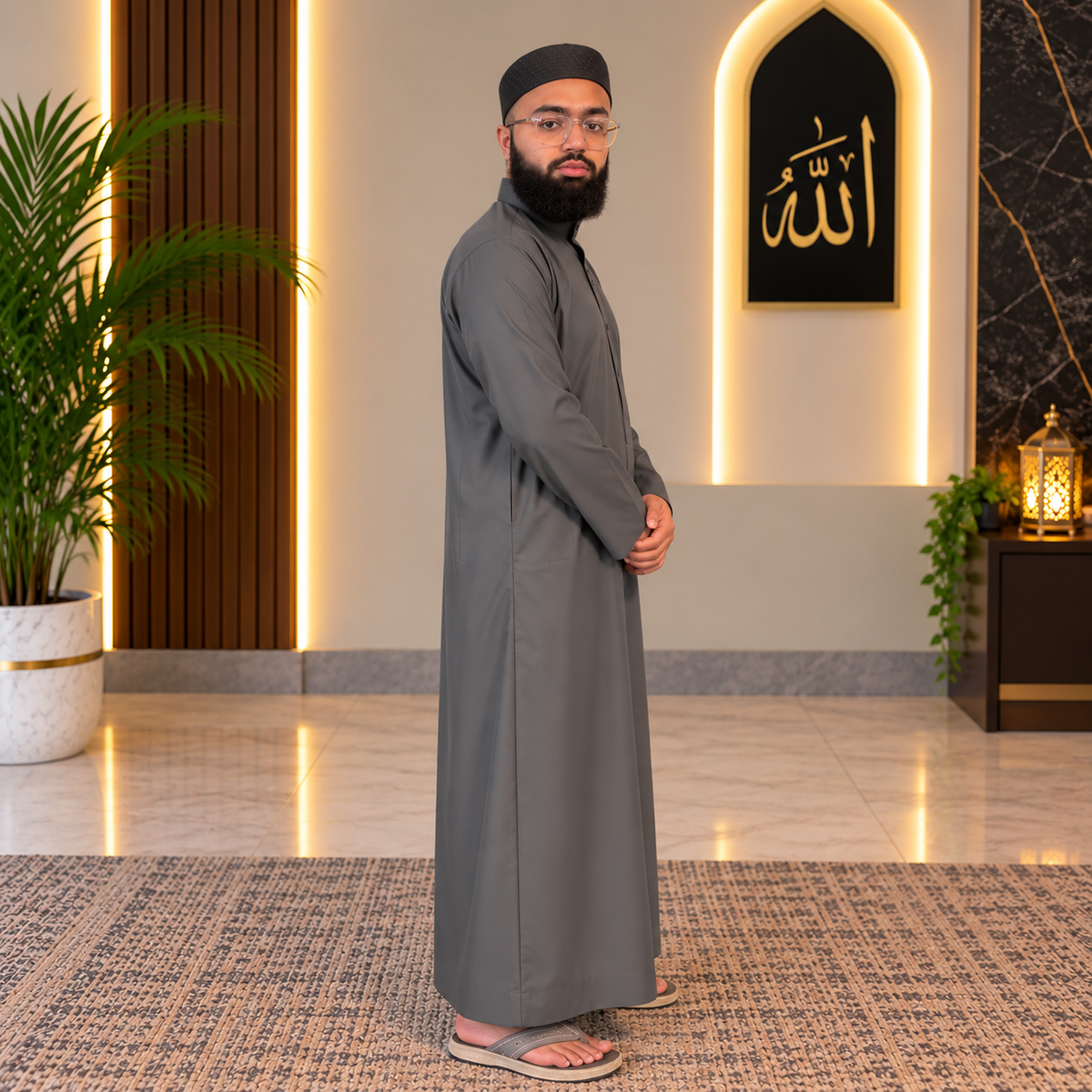 Men’s Premium Grey Thobe Ilmi Variety Store