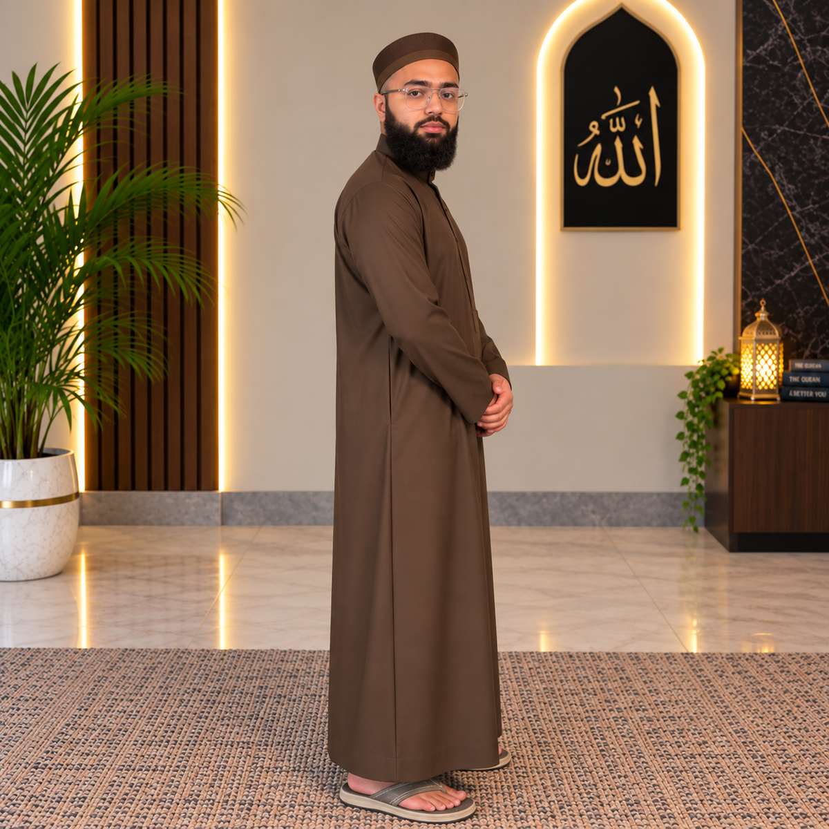 Men’s Premium Brown Thobe Ilmi Variety Store