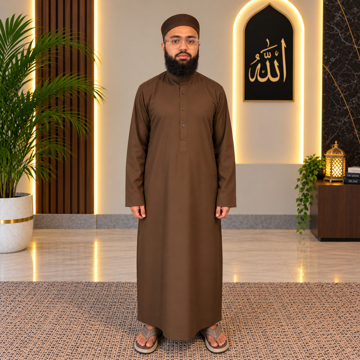 Men’s Premium Brown Thobe Ilmi Variety Store
