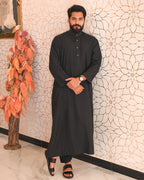 Saudi Black Collared Thobe Ilmi Variety Store